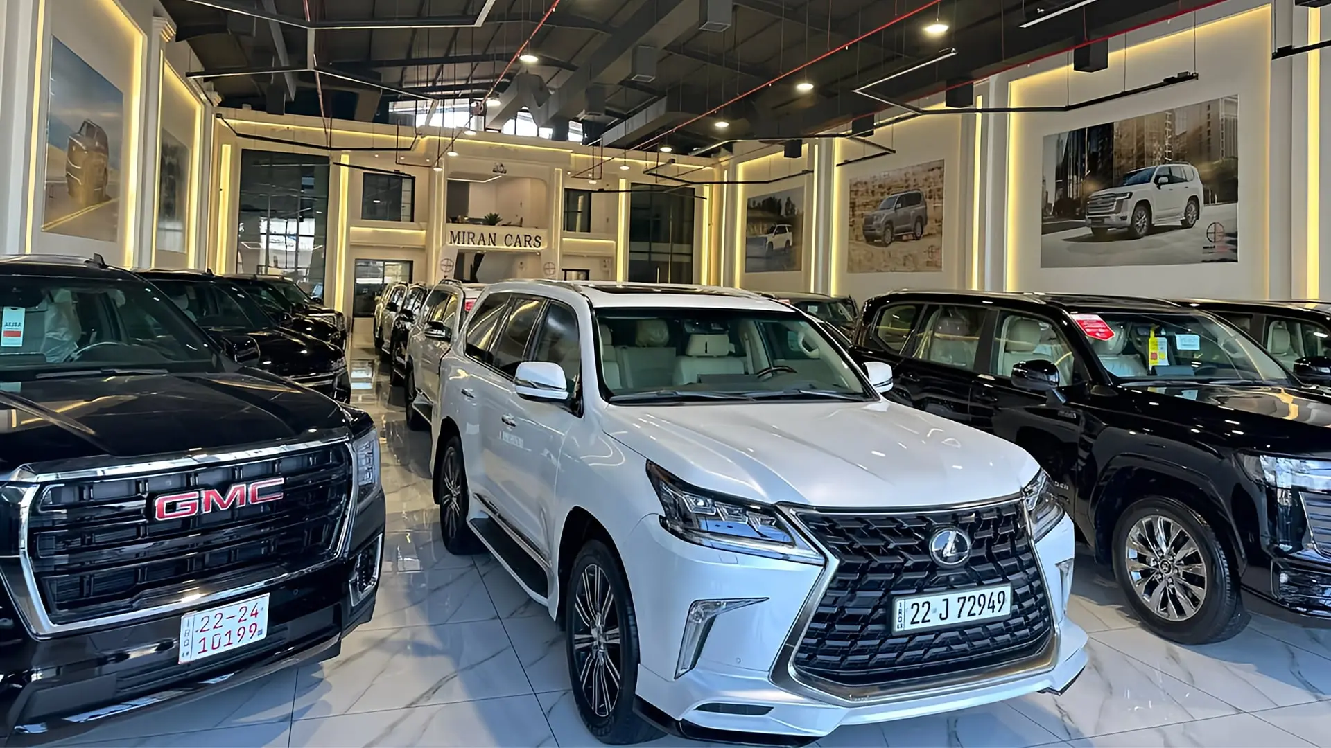Display of Luxury Cars